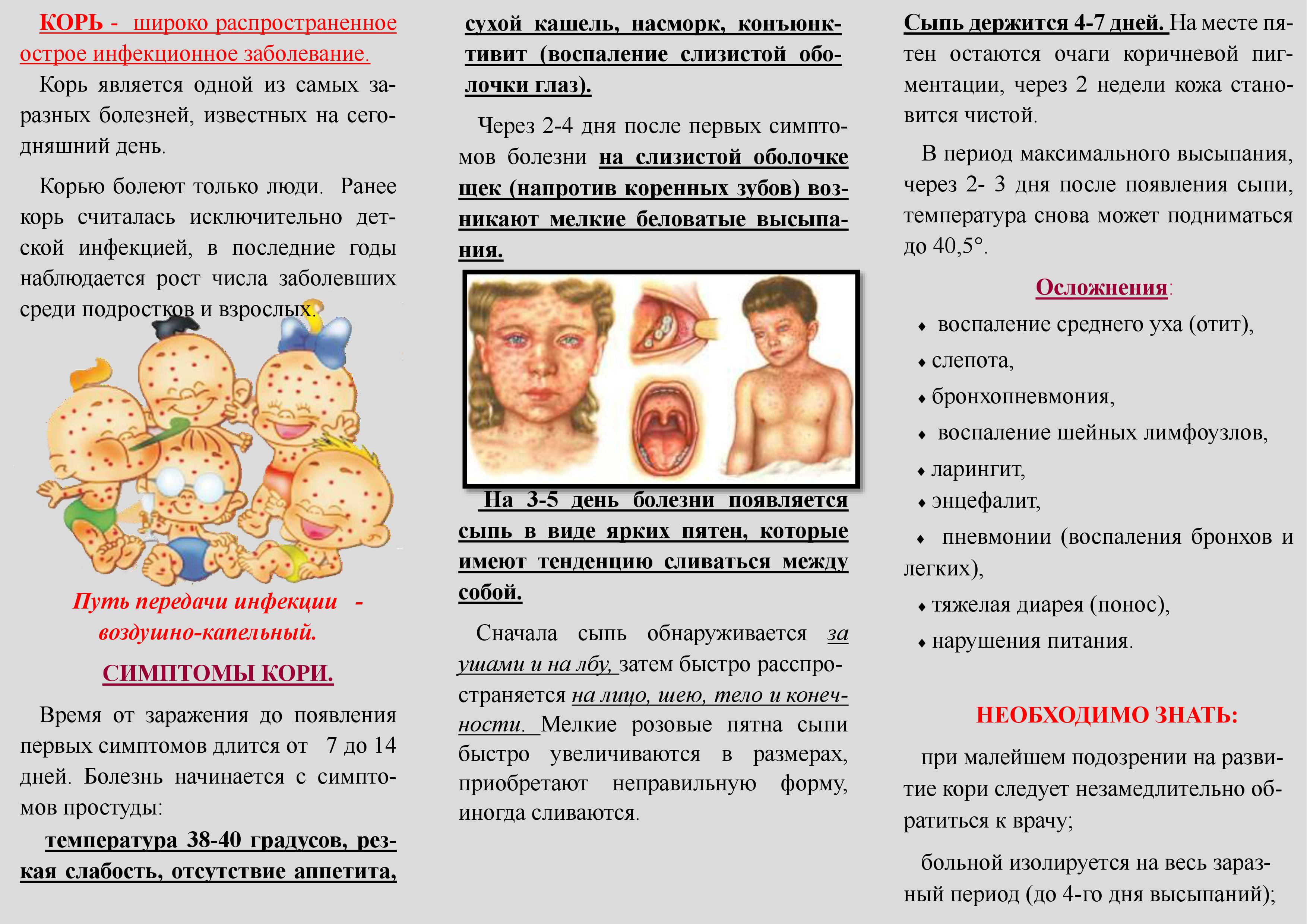 Температура кашель диарея. Корь памятка для родителей. Буклет профилактика краснухи. Профилактика кори буклет. Корь буклет.
